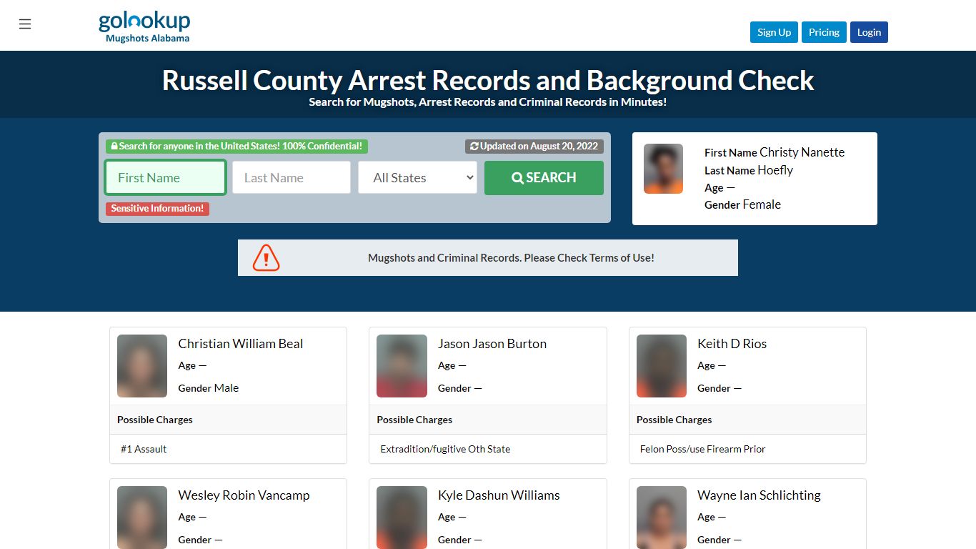 Russell County Mugshots, Russell County Arrest Records